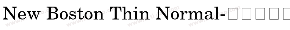 New Boston Thin Normal字体转换